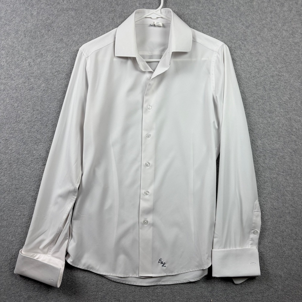 State & Liberty Dress Shirt Mens XS White French Cuff Athletic Fit Button Up